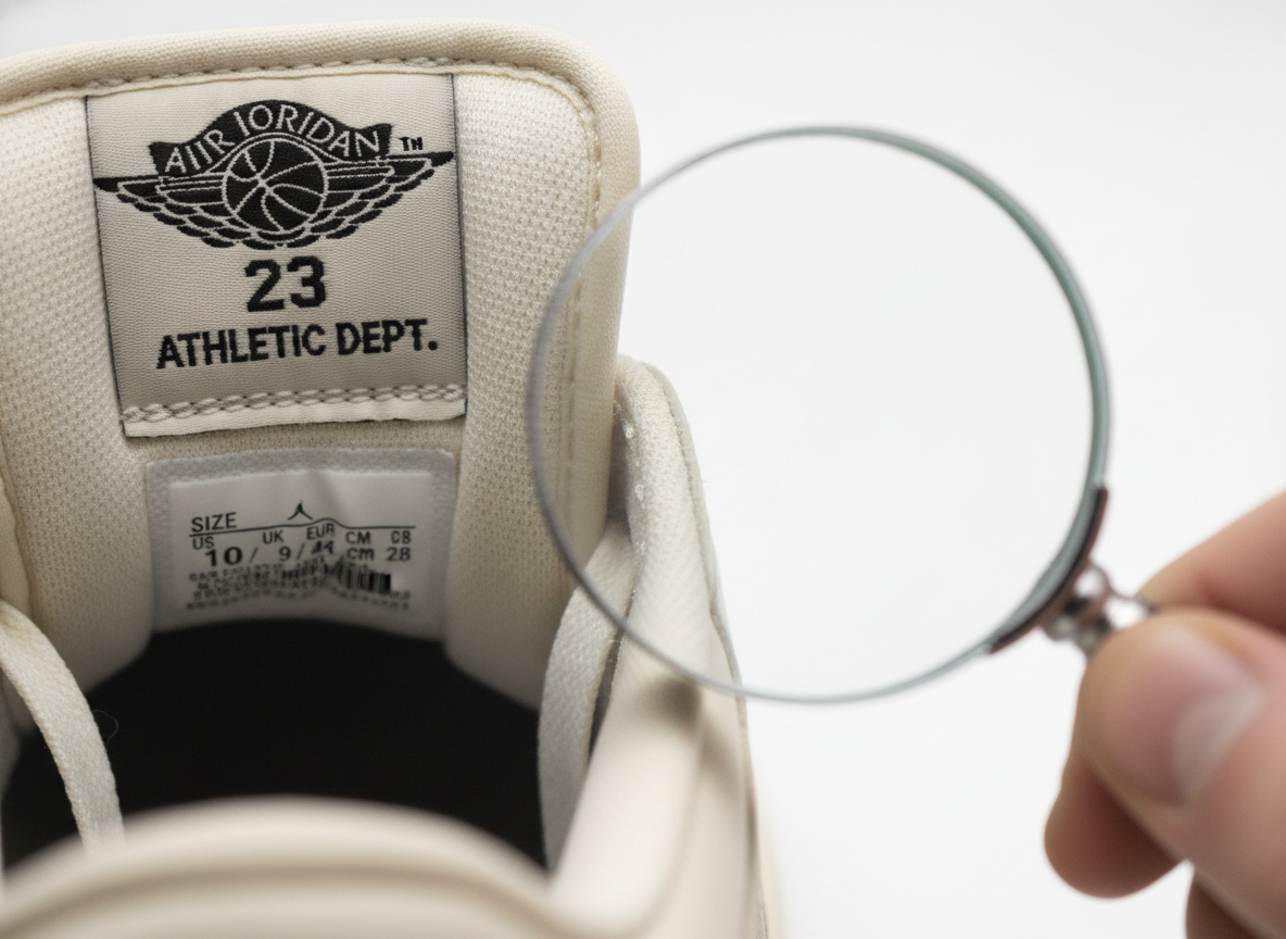 Étiquette intérieure et languette d'une sneaker Air Max vintage pour authentification — détail SKU