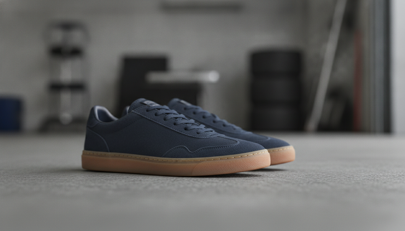 Puma Speedcat OG coloris navy sur surface béton, vue de profil, ambiance motorsport